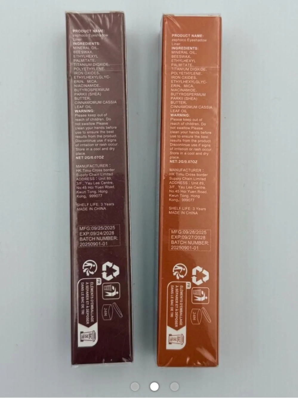 Zephoco Eyeshadow Liner Duo in Warm Champagne & Deep Golden Tiger’s Eye